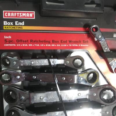#149 Craftsman 5 pc Offset Ratcheting Box End Wrench Set
