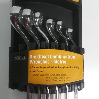 #151 6 Metric Offset Combinations Wrenches