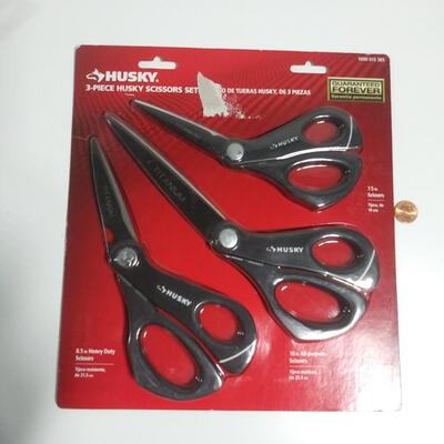 #160 Husky 3-Piece Husky Scissors Set - 8" 10" 7"