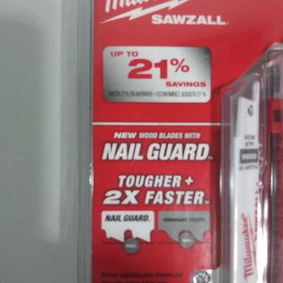 #162 Milwaukee Sawzall 9pc Blade Set