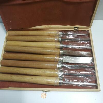 #176 8 pc Wood Lathe Chisel Set