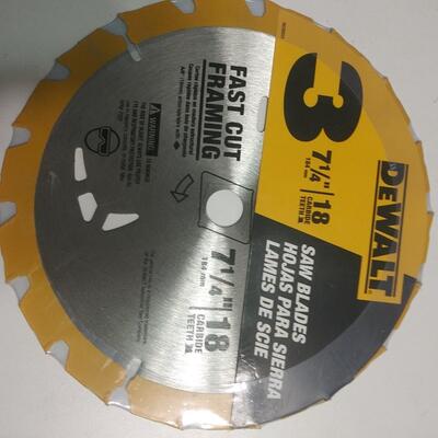 #198 3- 7 1/4  DeWalt Saw Blades