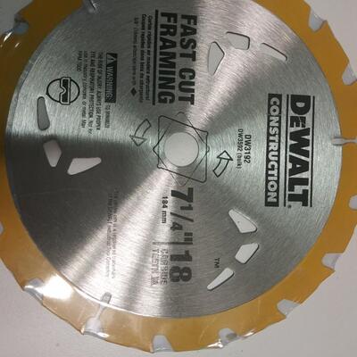 #198 3- 7 1/4  DeWalt Saw Blades