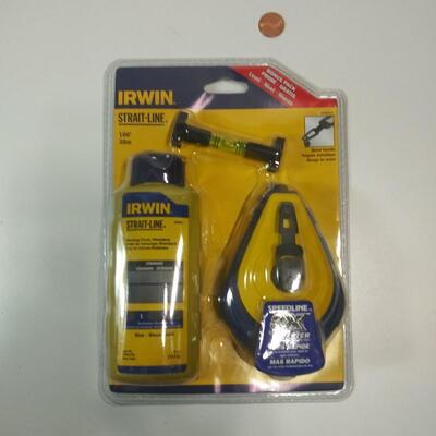 #204 Irwin Strait-Line 3pc Chalk line/level set