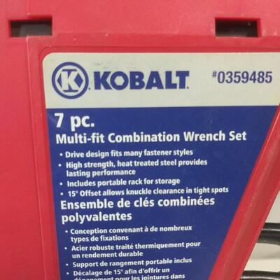 #218 Kobalt 7 Pc Multi-Fit Combination SAE Wrench Set