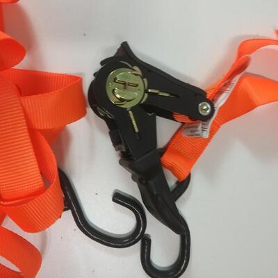#225 4 Ratcheting Hook & Strap Tie Downs