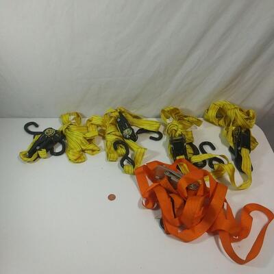 #248 5 strap Ratcheting Tie Downs