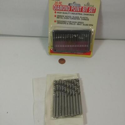 #284 20 pc Diamon Point Bit set and 10 pc drill bits