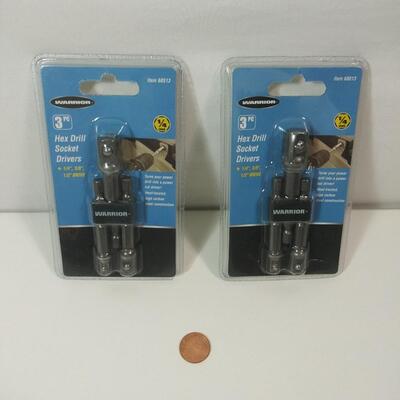 #294 2 - 1/4" Drive 3pc Hex Drill Socket Drivers