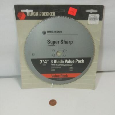 #336 Black & Decker Super Sharp 7-1/4 3 Blade Pack