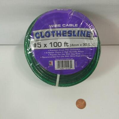 #365 100' Coated Wire Cable Clothesline