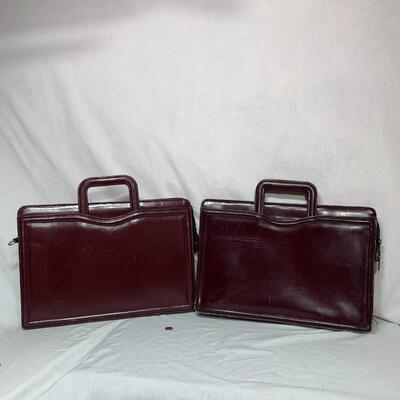 #403 2 - Leather zipping breifcases