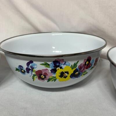 #409 Flowers -Mixing/Serving Bowls