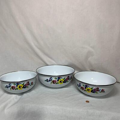#409 Flowers -Mixing/Serving Bowls