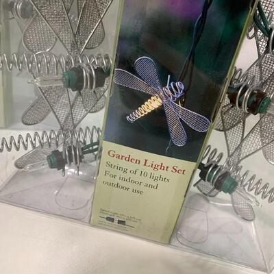 #442 4 - Dragon Fly Garden Light Set