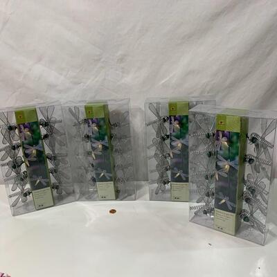 #442 4 - Dragon Fly Garden Light Set