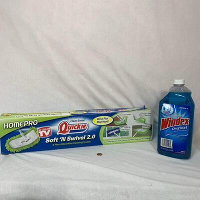 #450 Homepro Clean Smart Quickie & Windex Glass Cleaner