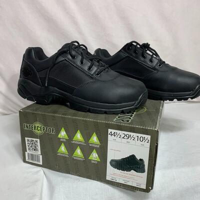 #479 Intereceptor Black Shoes Size 10-1/2