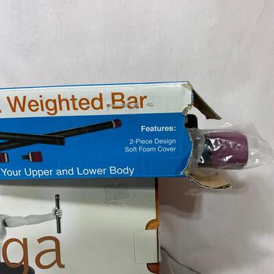 #485 Reebok Yoga Power Sculpt Kit and 10 lb Weighted Bar