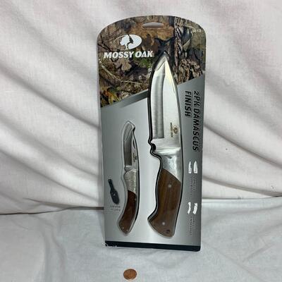 #527 Mossy Oak 2pk Damascus Finish Knives