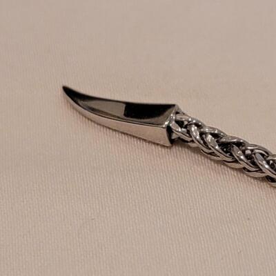 White gold adjustable necklace