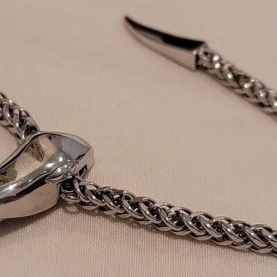 White gold adjustable necklace