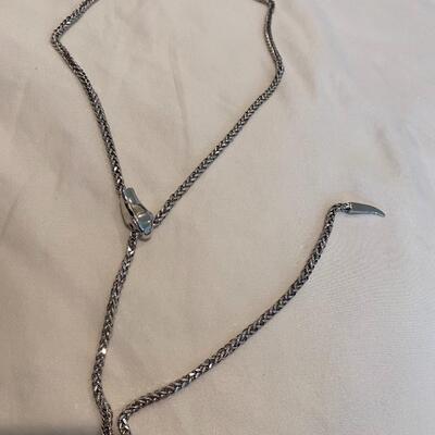White gold adjustable necklace