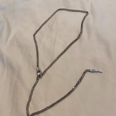 White gold adjustable necklace