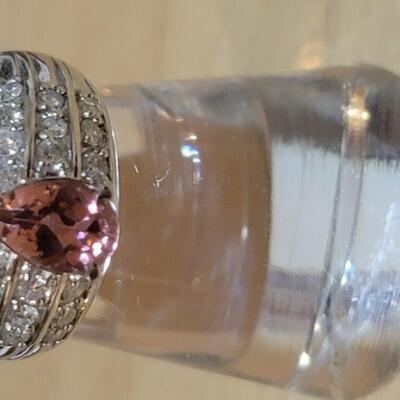 Pink tourmaline ring