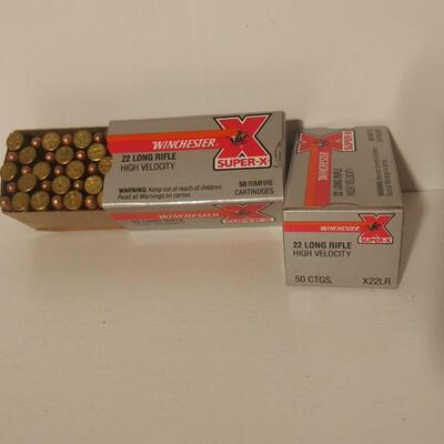 #649  100 Winchester Super-X 22LR Cartidges - 2-boxes of 50