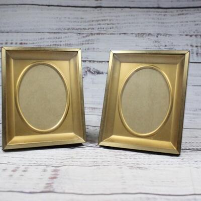 Pair of Vintage Gold Brass Photo Frames