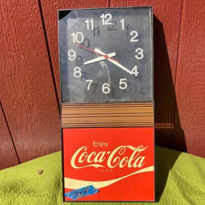 Vintage 1970's Electric Coke Clock Sign by Ridan Displays Coca Cola