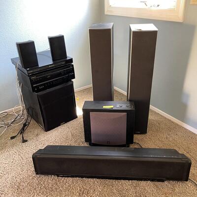 Lot 160  Group of Home Electronics Speakers Receiver