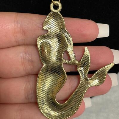 Long Mermaid Pendant Necklace