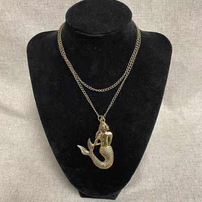Long Mermaid Pendant Necklace