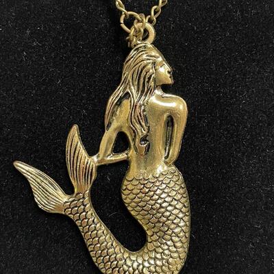 Long Mermaid Pendant Necklace