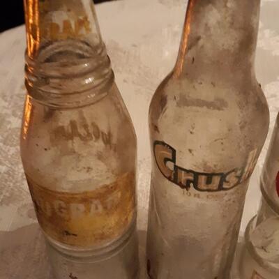 Qty of 3 Vintage Soda Bottles