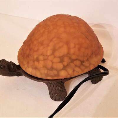 Lot #103  Decorative "stained glass" Turtle table lamp