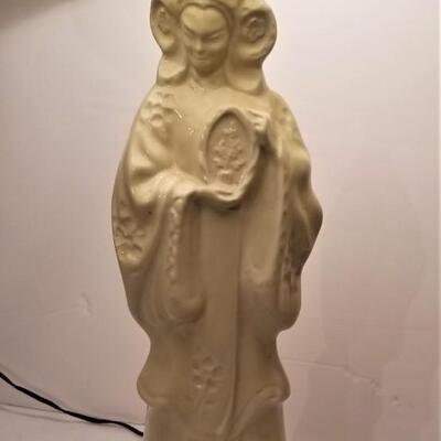 Lot #106  Vintage Lamp with Asian Styling