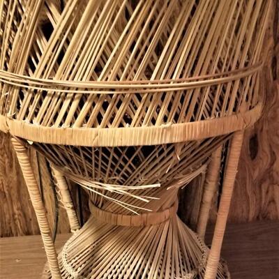 Lot #113  Vintage Rattan "Peacock" Chair