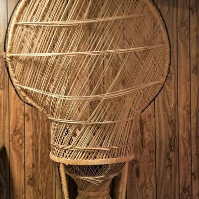 Lot #113  Vintage Rattan "Peacock" Chair