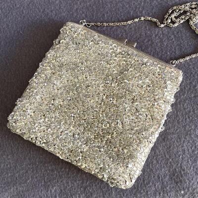 Lot 165st Silver Sequin / Beaded Evening Bag