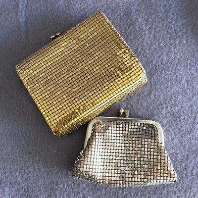 Lot 167st Vintage Gold Mesh Wallet & Coin Purse Whiting & Davis