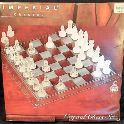 Lot 197  Imperial Crystal Chess Set.  All Pieces Included.