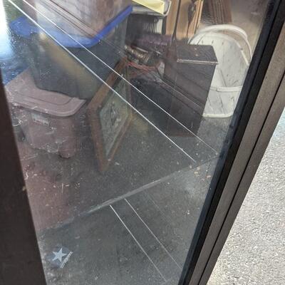 Antique Wood Display/Curio Cabinet in Dark Finish