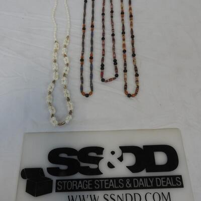 4 Beaded Necklaces, Costume Jewelry