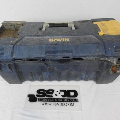Irwin Toolbox, blue & yellow, includes contents