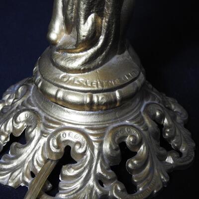 Gold Child with grapes Metal Lamp