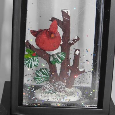 Christmas Cardinal Glitter Globe