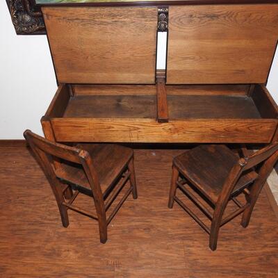 Double Childs Desk Solid Wood